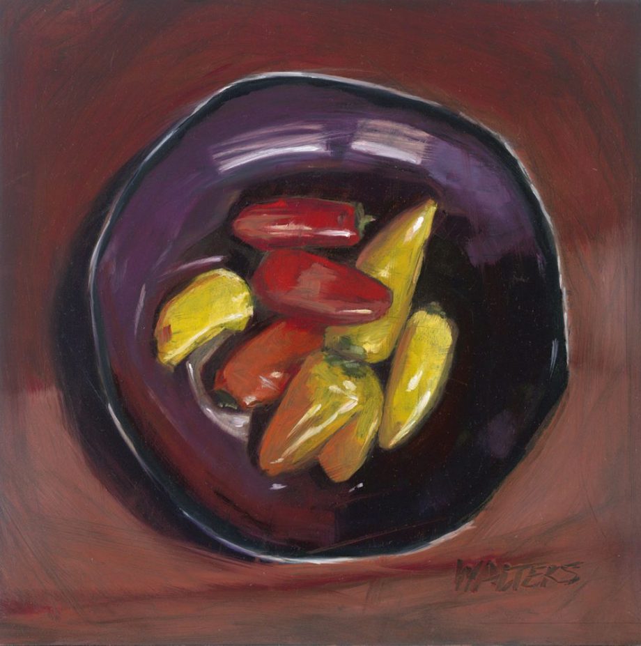 Peppers by Marlene Walters. (Oil Still Life Painting)
