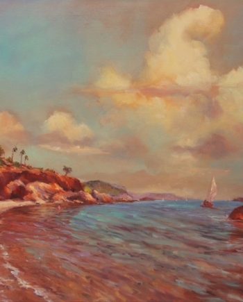 Summer by Beatrice Athanas. (Oil Landscape Painting)