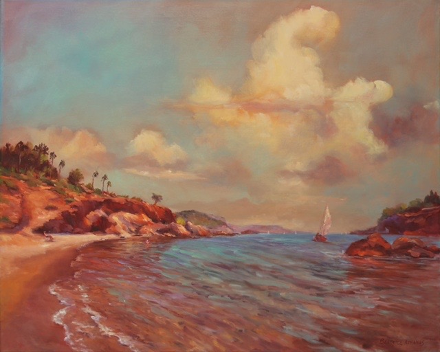 Summer by Beatrice Athanas. (Oil Landscape Painting)