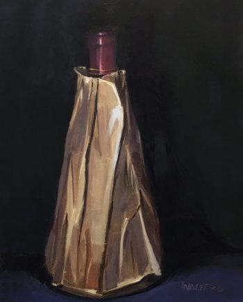 Wine Obelisk by Marlene Walters. (Oil Still Life Painting)