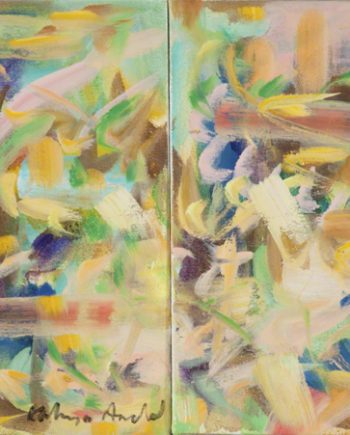 Daylight Diptych by Kathryn Arnold. (Abstract Oil Painting)