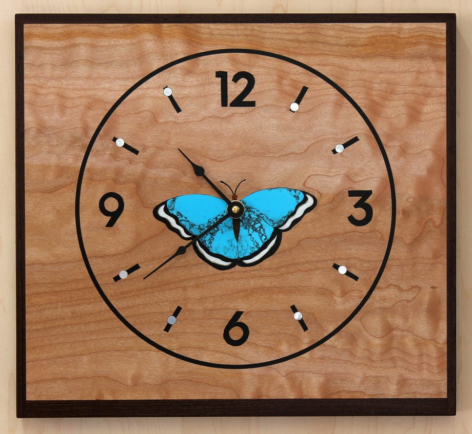 Blue Morpheus Clock by Matthew Werner. (Hand-made Wooden Clock)