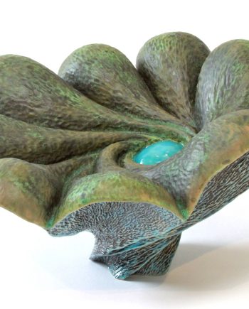 Blue Myco by Emil Yanos. (Abstract Ceramic Sculpture)