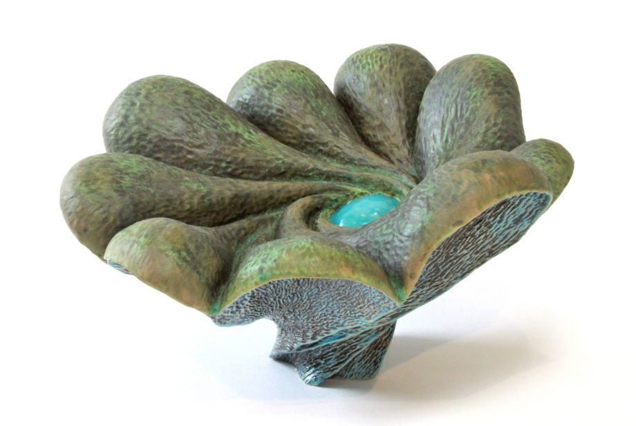 Blue Myco by Emil Yanos. (Abstract Ceramic Sculpture)
