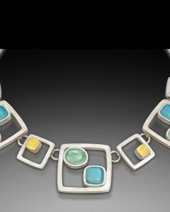 Cabs and Cubes Necklace by Amy Faust. (Hand-made Silver Necklace)
