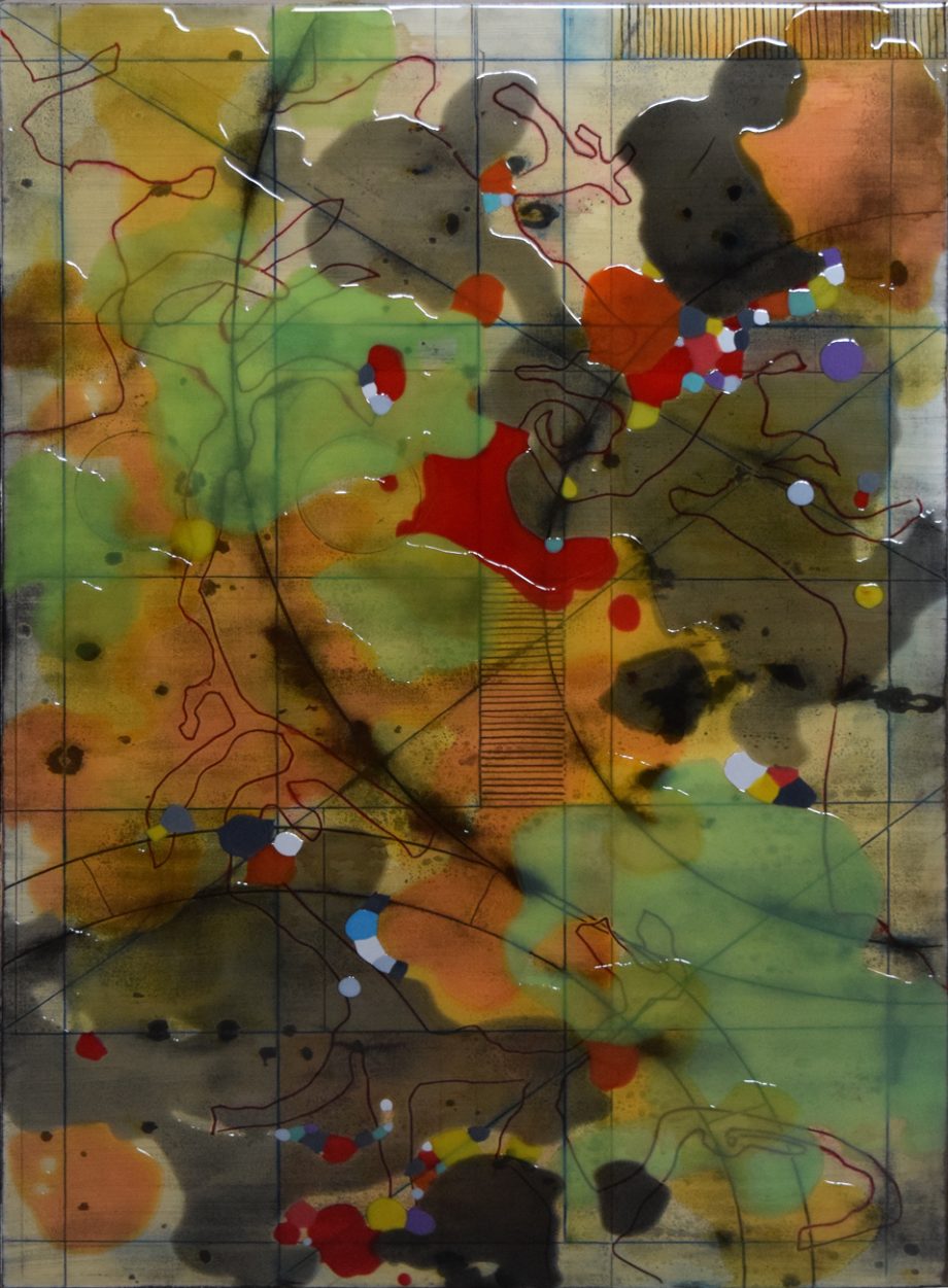 Cartogram 2 by Ken Sloan. (Abstract Epoxy Resin Painting)