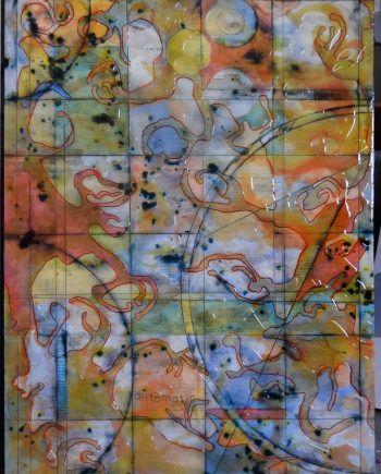 Cartogram 6 by Ken Sloan. (Abstract Epoxy Resin Painting)