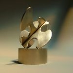 Cloud Cutout III-A by Riis Burwell. (Abstract Steel Sculpture)