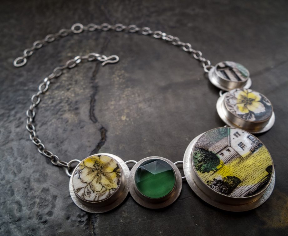 Grassy Meadow Necklace by Amy Faust. (Hand-made Silver Necklace)