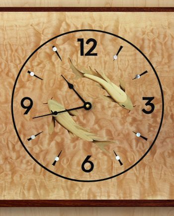 Koi Clock by Matthew Werner. (Hand-made Wooden Clock)