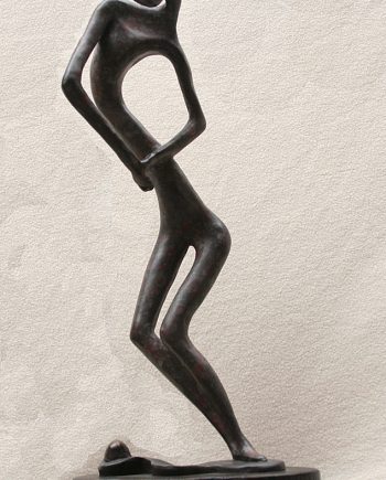 Lunch With Rodin: Miro by Tomi LaPierre. (Bronze Figurative Sculpture)