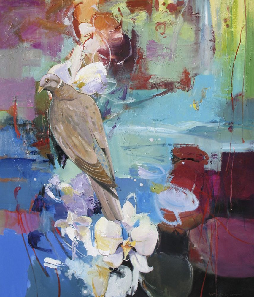 Morning Dove by John Maxon. (Oil Nature Painting)