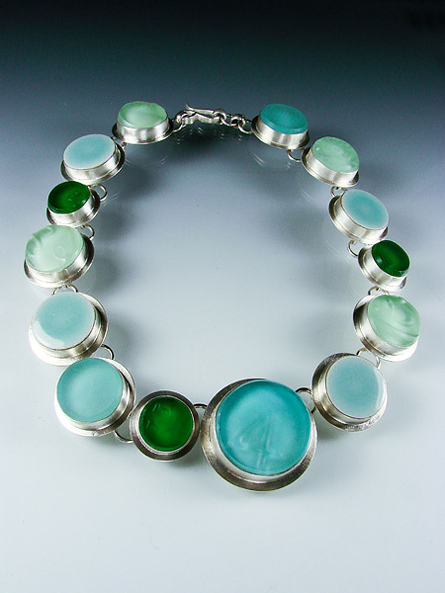 Sea of Circles by Amy Faust. (Hand-made Silver Necklace)