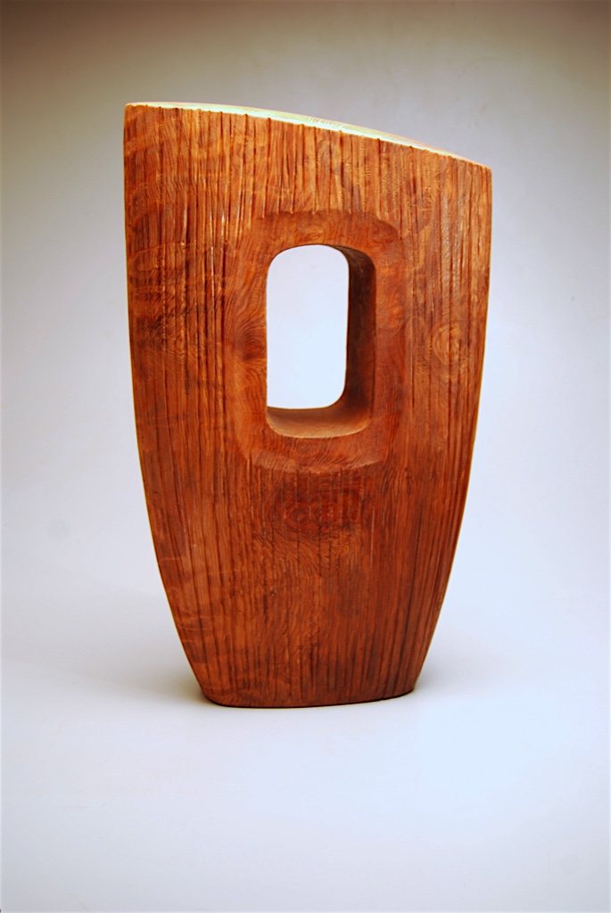 Solstice Stone by Bruce Mitchell. (Abstract Wood Sculpture)