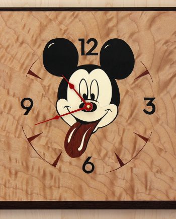 Sticky Mickey Clock by Matthew Werner. (Hand-made Wooden Clock)