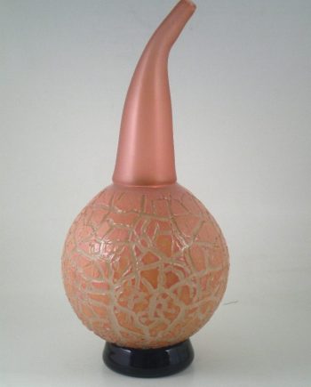 Incalmo Crackle Vase by Pizzichillo & Gordon Glass. (Art Glass Vase)