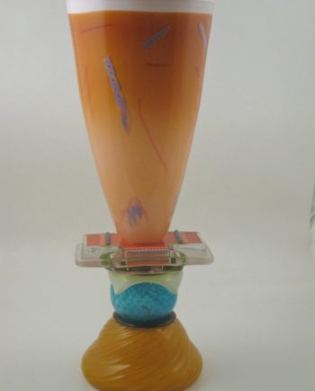 Sculptural Vessel by Pizzichillo & Gordon Glass. (Art Glass Vase)