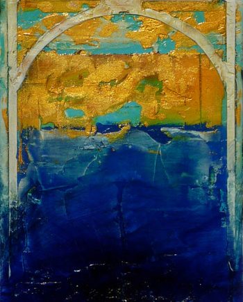 Arch II by Helene Steene. (Abstract Mixed Media Painting)