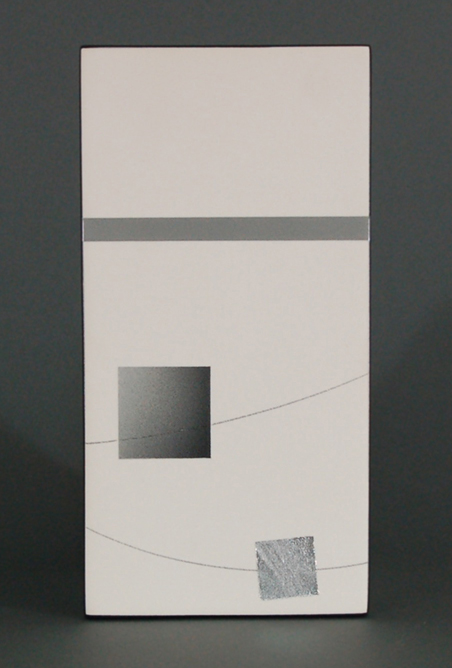 Box Drawing 5 by James Aarons. (Ceramic Wall Sculpture)