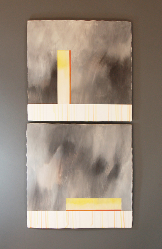 Storm Diptych by James Aarons. (Ceramic Wall Sculpture)