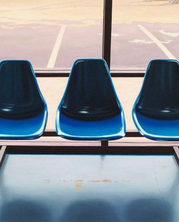 Three Blue Seats by Matt Condron. (Oil Painting)