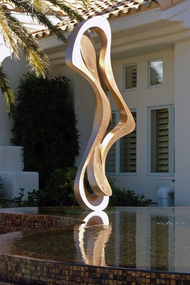 Spirit Form. Abstract Steel Sculpture by Riis Burwell