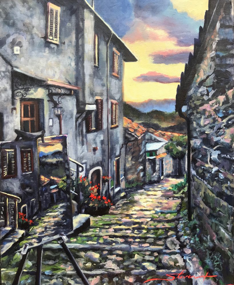 Painting in Italy. Oil Painting by Sharon Rusch Shaver