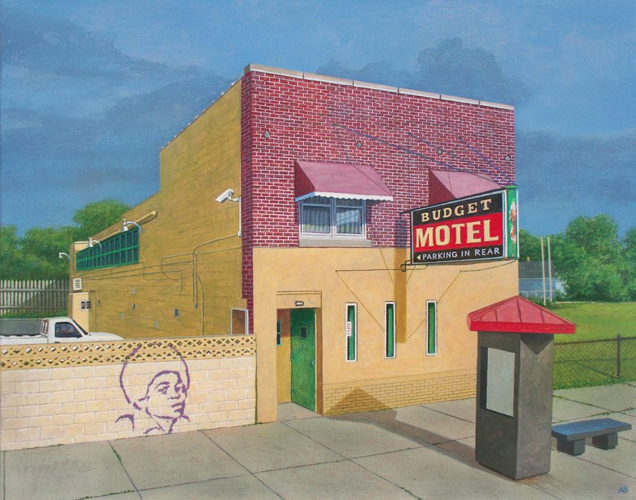 Budget Motel, Gary, Indiana by Art Ballelli (Acrylic Painting)