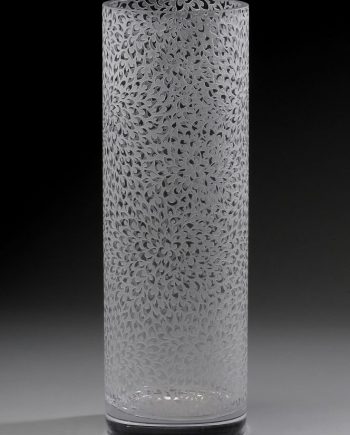 Dahlia Vase. Art Glass Bowl by Carrie Gustafson