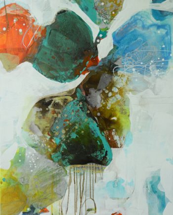 Spring Rain 19 by Liz Barber Leventhal (Mixed Media Painting)