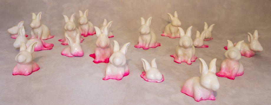 Melting Bunny by Soo Yeon Yun (Mixed Media Sculpture)