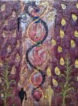 Duality Descending, Fiber Wall Art by Karen Schuman