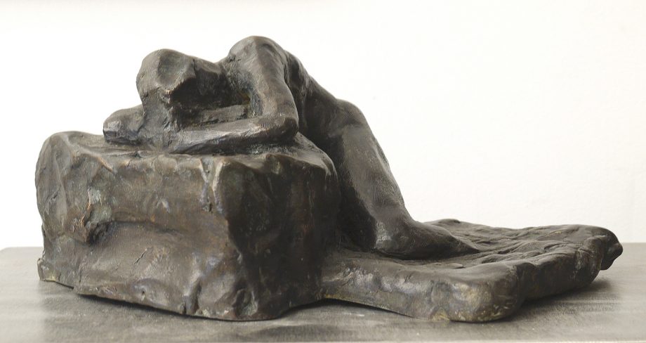 Reclining Study III by Gerald Siciliano (Bronze Tabletop Sculpture) | American Artwork
