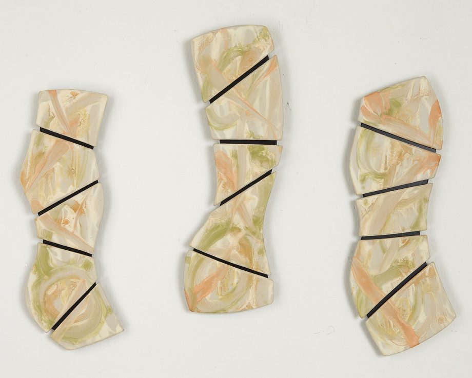 Tropical Triptych by Kristi Sloniger (Ceramic Wall Sculpture) | American Artwork