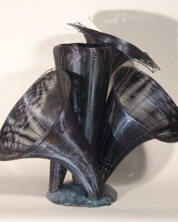 Tower of the Winds by Virginia Harrison (Woven Bronze Sculpture) | American Artwork