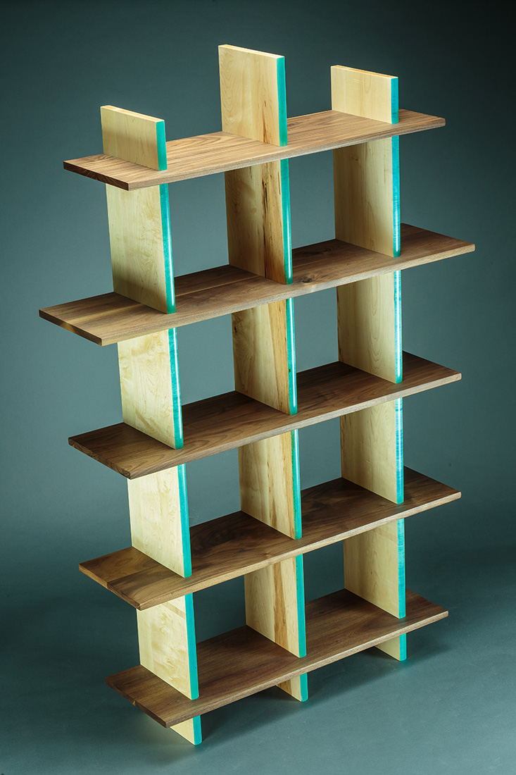 90 lb. Bookshelf by Todd Bradlee (Hand-built Wooden Bookshelf ) | American Artwork
