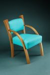 Armchair by Todd Bradlee (Hand-built Wood & Fabric Armchair) | American Artwork