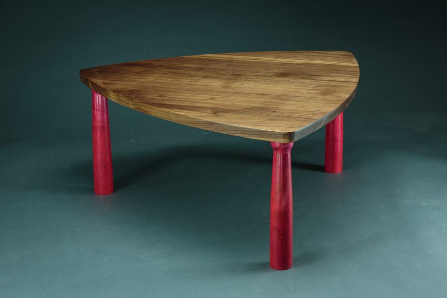 Triangle Coffee Table by Todd Bradlee (Hand-built Wooden Coffee Table) | American Artwork