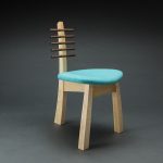 Tripod Chair 2017 by Todd Bradlee (Hand-built Wooden Chair ) | American Artwork
