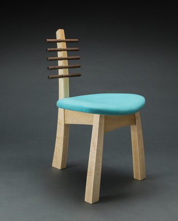 Tripod Chair 2017 by Todd Bradlee (Hand-built Wooden Chair ) | American Artwork
