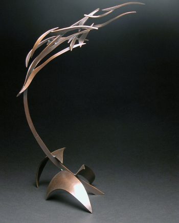 Organic with Bird 42 by Charles McBride White (Bronze Sculpture) | American Artwork